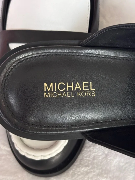 MICHAEL KORS Eden Colorblock Leather Penny Loafer-Style Slide Mule Shoe--NEW--7 - Picture 10 of 14